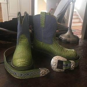 Ariat Fat Baby Boots and Belt Like New